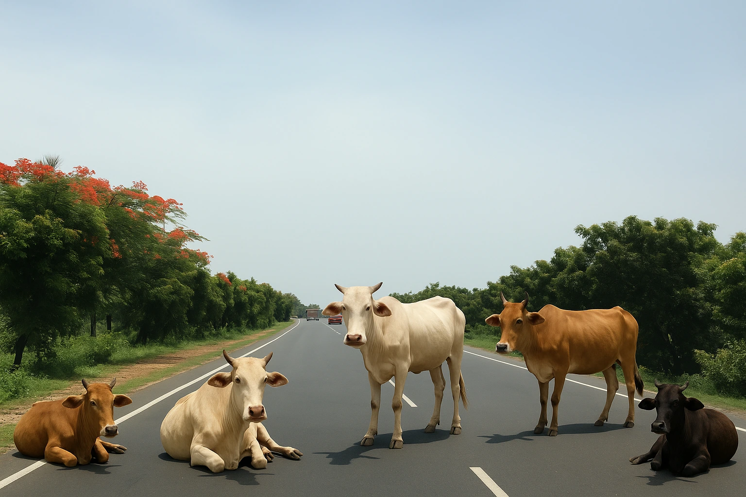 Cow Safety from Road